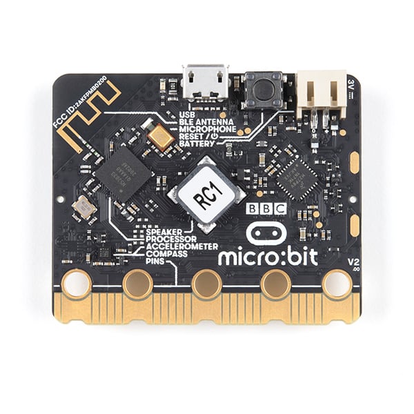 micro-bit v2 back of board