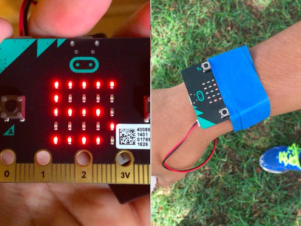 Baseball pitch counter wristband using micro:bit