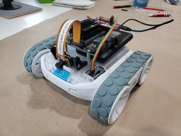 NVIDIA Jetson Nano mounted on top of Sphero RVR