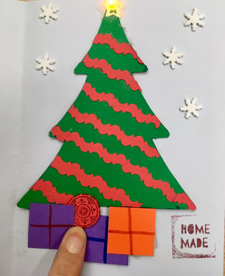 paper circuit christmas tree