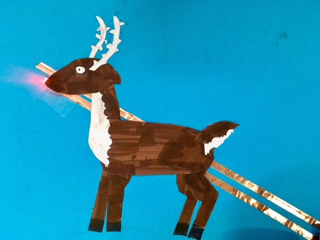 paper circuit reindeer