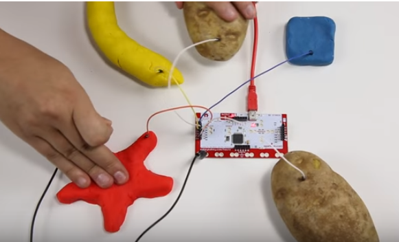 Makey Makey with conductive materials