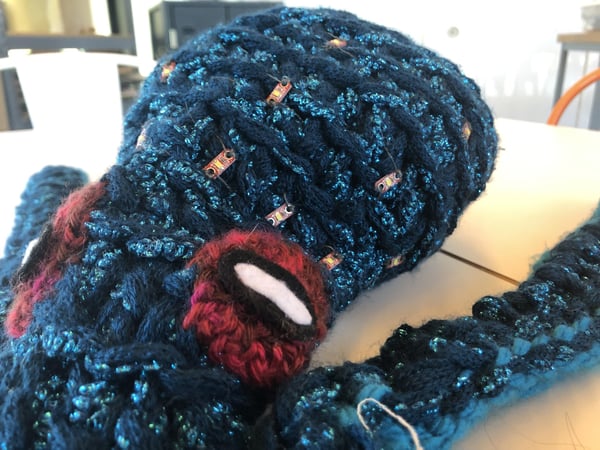 crocheted octopus