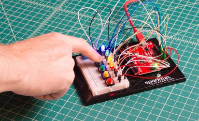 Creating a circuit using a breadboard