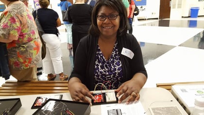 educator learning with SparkFun Inventor's Kit
