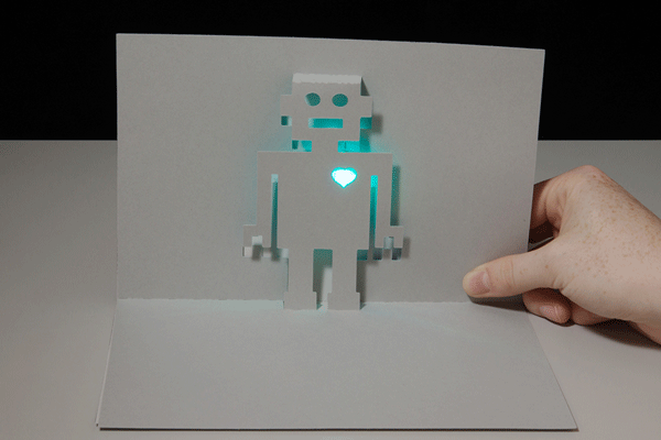 LED robot paper circuit