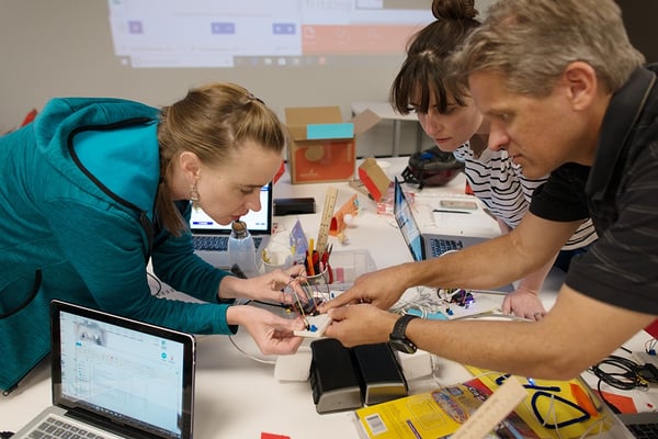 Educators participating in SparkFun Training