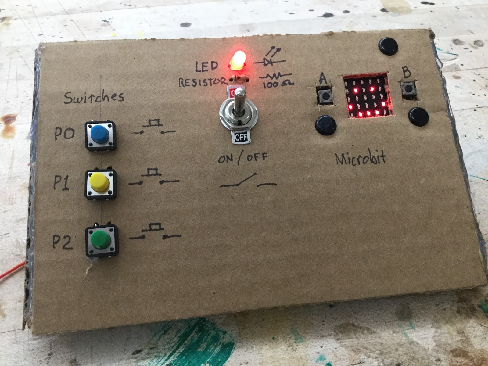 micro:bit dashboard - front view