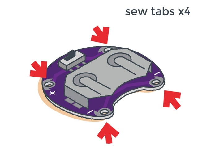 LilyPad sewable tabs