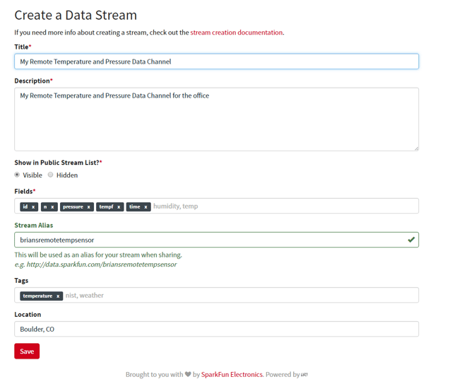 Create a data stream